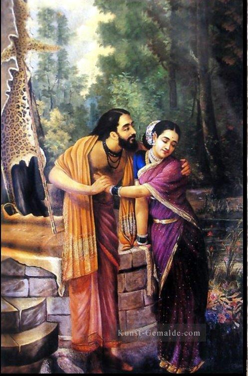 Ravi Varma Arjuna und Subhadra Ölgemälde